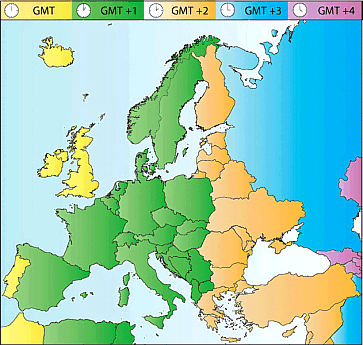 Europas Zeitzonen